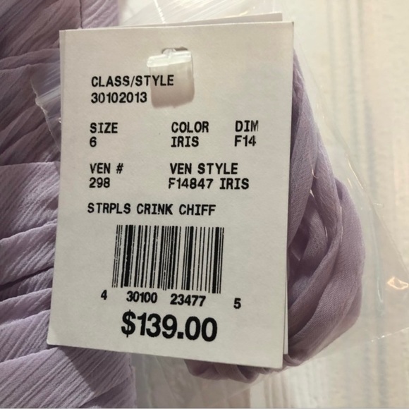 David’s Bridal Lavender Dress size 6 new without tag - Picture 3 of 4